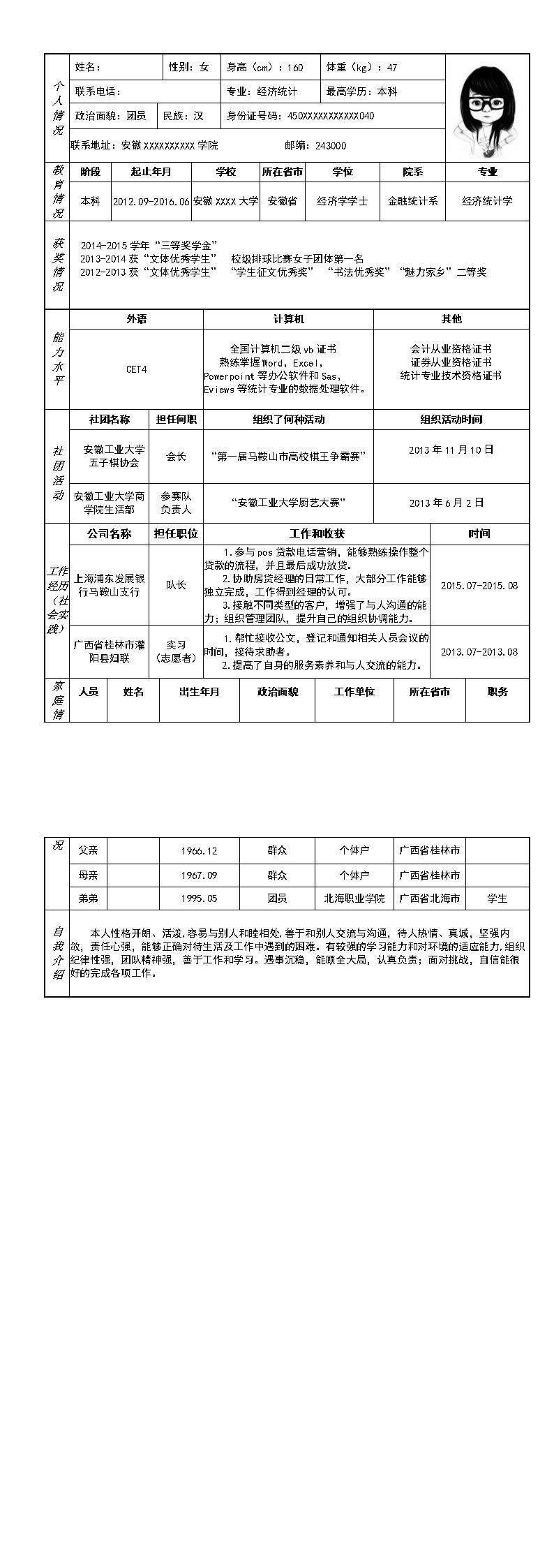 4333_简历  - 银行信贷简历模板